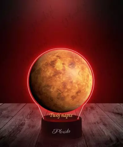 Lampka LED 3D Plexido z Nadrukiem Prezent Astronomia Planeta Wenus - 3
