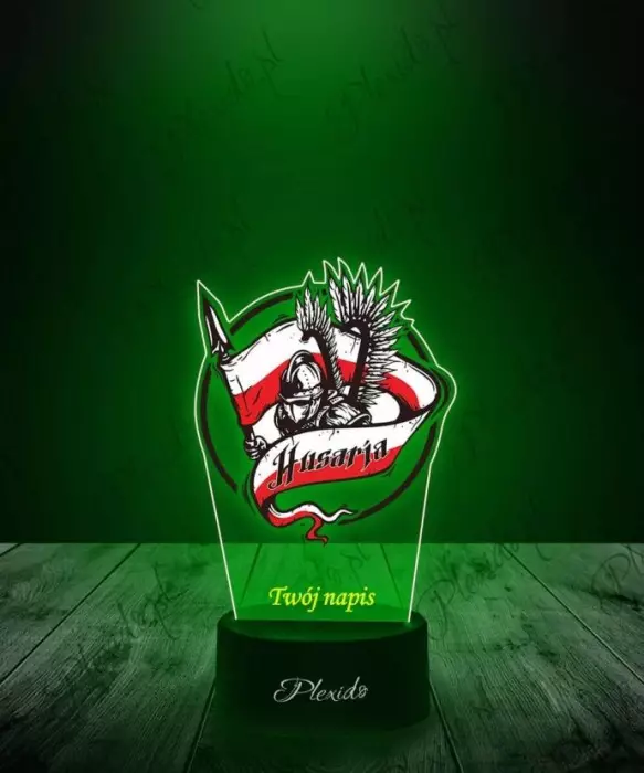 Lampka LED 3D Plexido z Nadrukiem Prezent Polska Husaria - 1