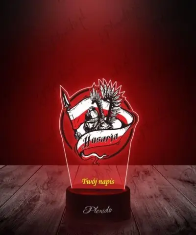 Lampka LED 3D Plexido z Nadrukiem Prezent Polska Husaria - 2