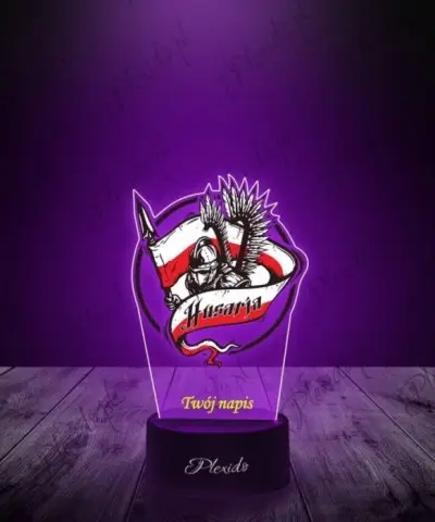 Lampka LED 3D Plexido z Nadrukiem Prezent Polska Husaria - 3