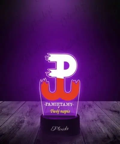 Lampka LED 3D Plexido z Nadrukiem Prezent Polska Święto Niepodległości - 3