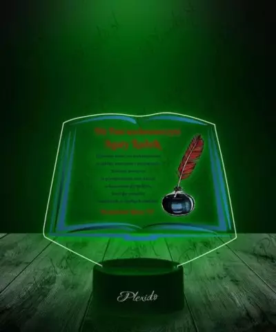 Lampka LED 3D Plexido z Nadrukiem Prezent Podziękowanie Dzień Nauczyciela - 1