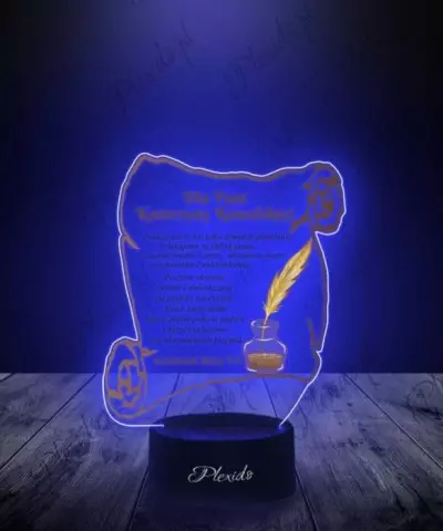 Lampka LED 3D Plexido z Nadrukiem Podziękowanie Dla Nauczyciela - 3