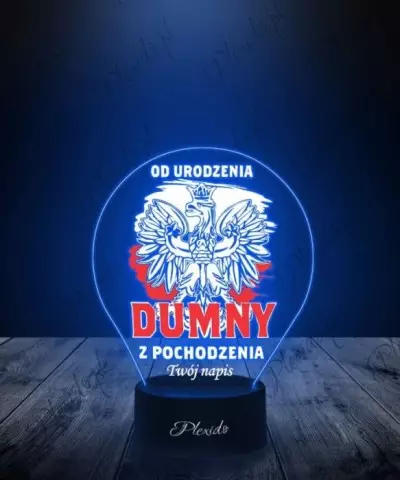 Lampka LED 3D Plexido z Nadrukiem Polska Orzeł - 2