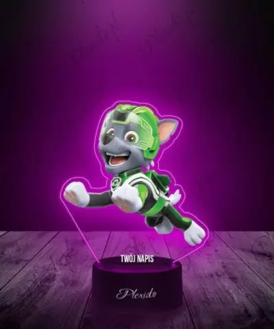 Lampka LED 3D Plexido z Nadrukiem Rocky Psi Patrol - 1