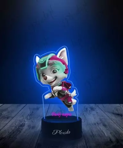 Lampka LED 3D Plexido z Nadrukiem Psi Patrol Sweetie - 3