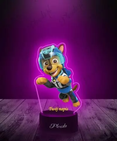 Lampka LED 3D Plexido z Nadrukiem Chase Psi Patrol - 3