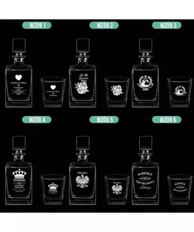 Zestaw do Whisky Karafka + Szklanki z Grawerem na Prezent Cube - 4