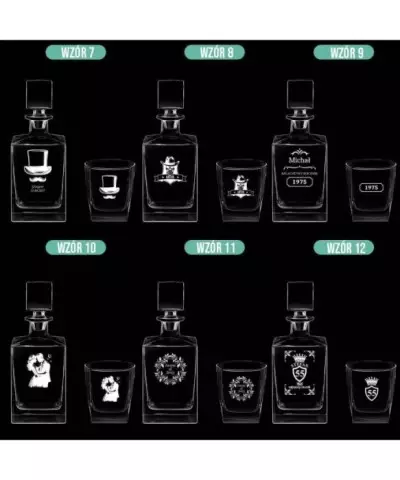 Zestaw do Whisky Karafka + Szklanki z Grawerem na Prezent Cube - 5