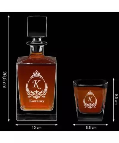 Zestaw do Whisky Karafka + Szklanki z Grawerem na Prezent Cube - 10