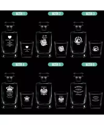 Zestaw do Whisky Karafka + Szklanki z Grawerem Dla Niego na Prezent
