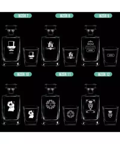 Zestaw do Whisky Karafka + Szklanki z Grawerem Dla Niego na Prezent