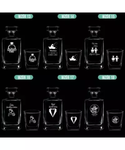 Zestaw do Whisky Karafka + Szklanki z Grawerem Dla Niego na Prezent