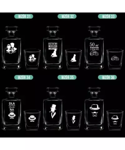 Zestaw do Whisky Karafka + Szklanki z Grawerem Dla Niego na Prezent
