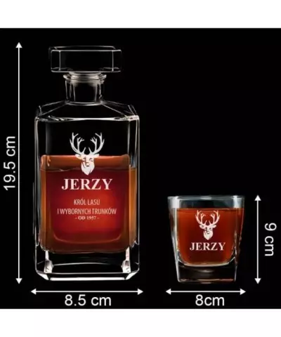 Zestaw do Whisky Karafka + Szklanki z Grawerem Dla Niego na Prezent