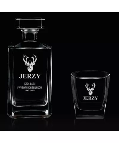 Zestaw do Whisky Karafka + Szklanki z Grawerem Dla Niego na Prezent