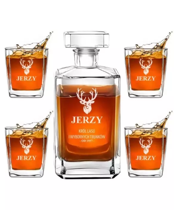 Zestaw do Whisky Karafka + Szklanki z Grawerem Dla Niego na Prezent