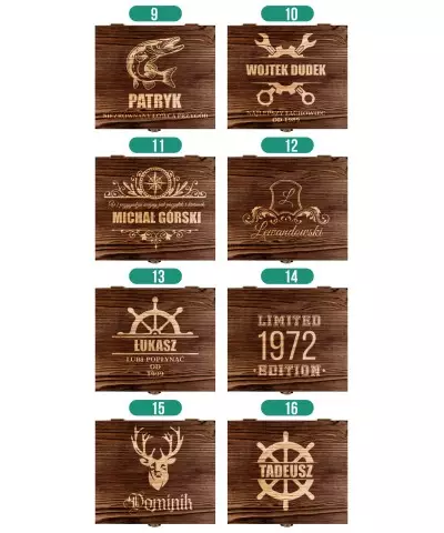 Zestaw Szklanki do Whisky Skrzynka z Grawerem + Kamienie Chłodzące