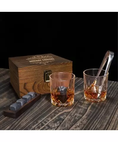 Whiskey Set Engraved Box + Glass with Cartridges