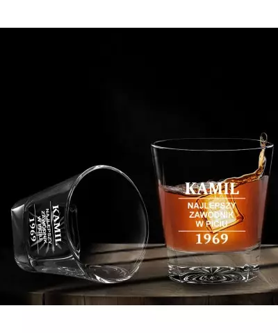 Zestaw 2 Szklanki do Whisky z Grawerem Prezent na Urodziny Święta