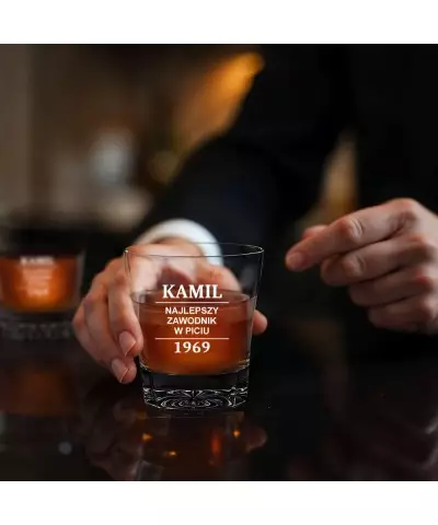 Zestaw 2 Szklanki do Whisky z Grawerem Prezent na Urodziny Święta