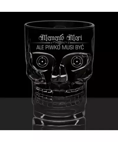 Premium Skull Engraved Glass Beer Mug