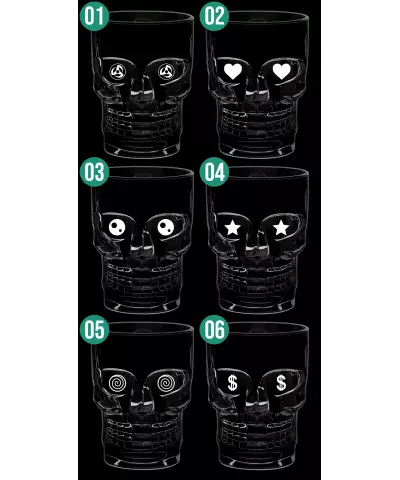 Szklany Kufel do Piwa z Grawerem Premium Czaszka