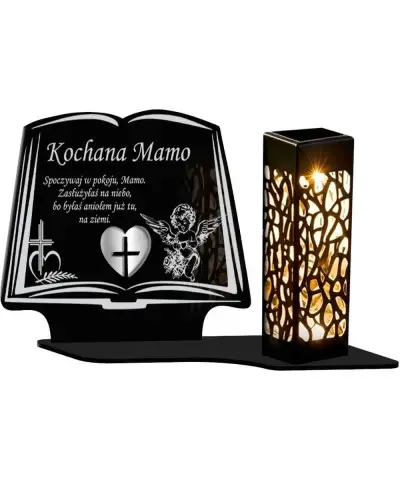 copy of Solarkerze, LED-Statuette für das Grab, Allerheiligenfriedhof, Engel