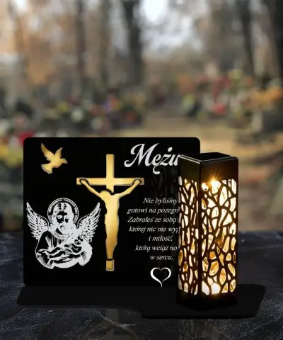 copy of Ewige Kerze, LED-Statuette, für das Grab Allerheiligen, Friedhofsdesigns