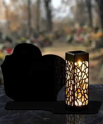 copy of Eternal Candle Led Statuette for the Grave Cemetery for the Mother of All Saints