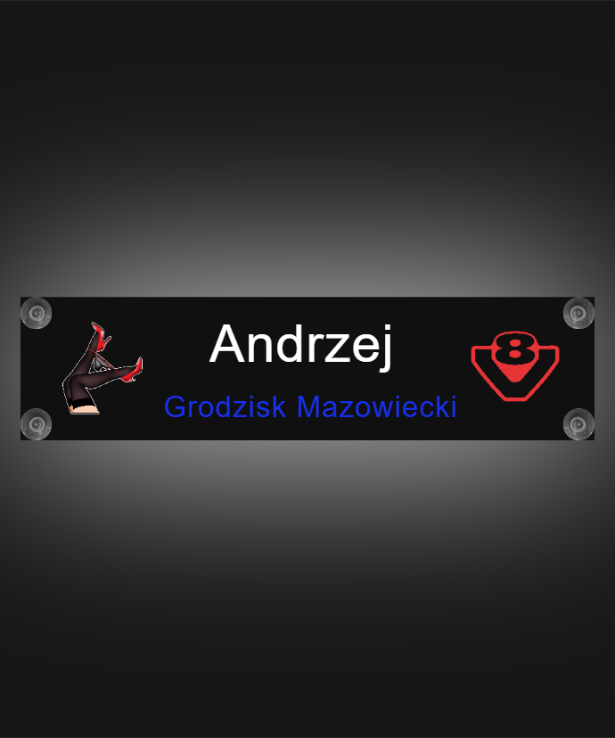 Tablica Imienna Led Podświetlana dla Kierowcy do Busa Samochodu Nadruk