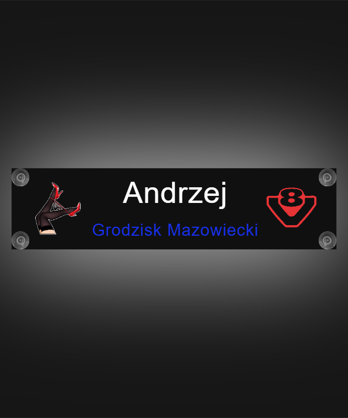 Tablica Imienna Led Podświetlana dla Kierowcy do Busa Samochodu Nadruk